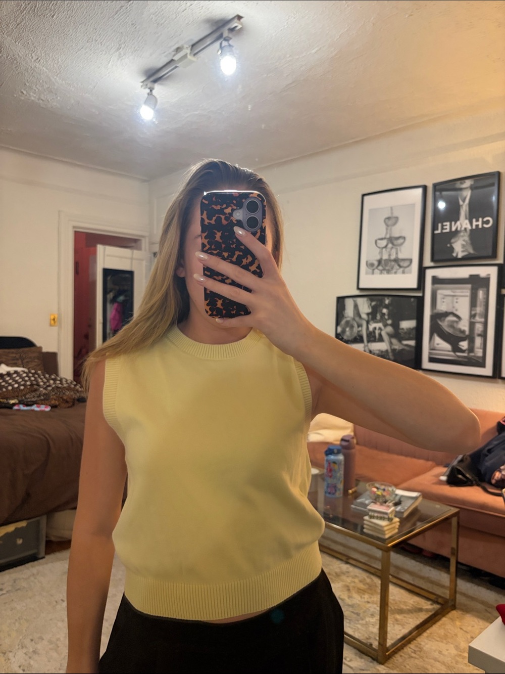 Butter Yellow Sleeveless Knit Top